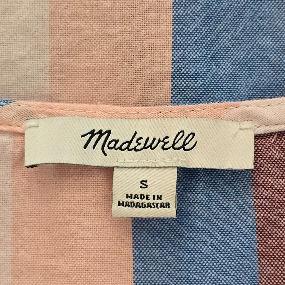 Madewell Novel Tie-Front Button Top in Flagstaff Stripe - Picture 10 of 13
